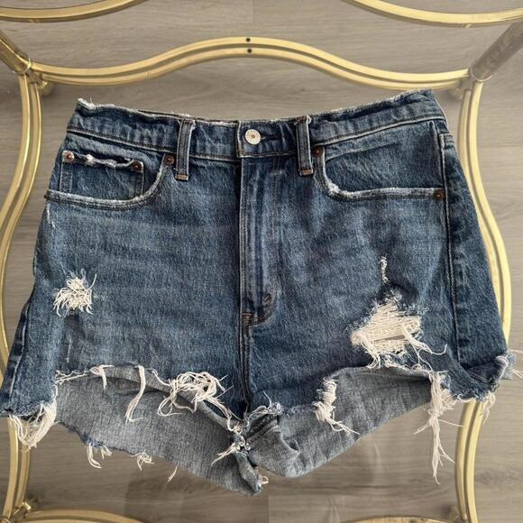Abercrombie & Fitch The Mom Highwaisted Short Curve Love - Picture 1 of 4